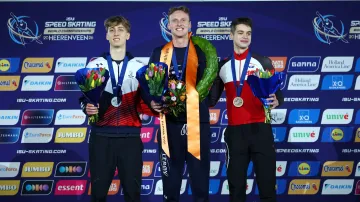 Medailový ceremoniál na MS ve víceboji s Jílkem