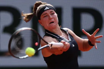 Karolína Muchová v utkání s Jil Teichmannovou