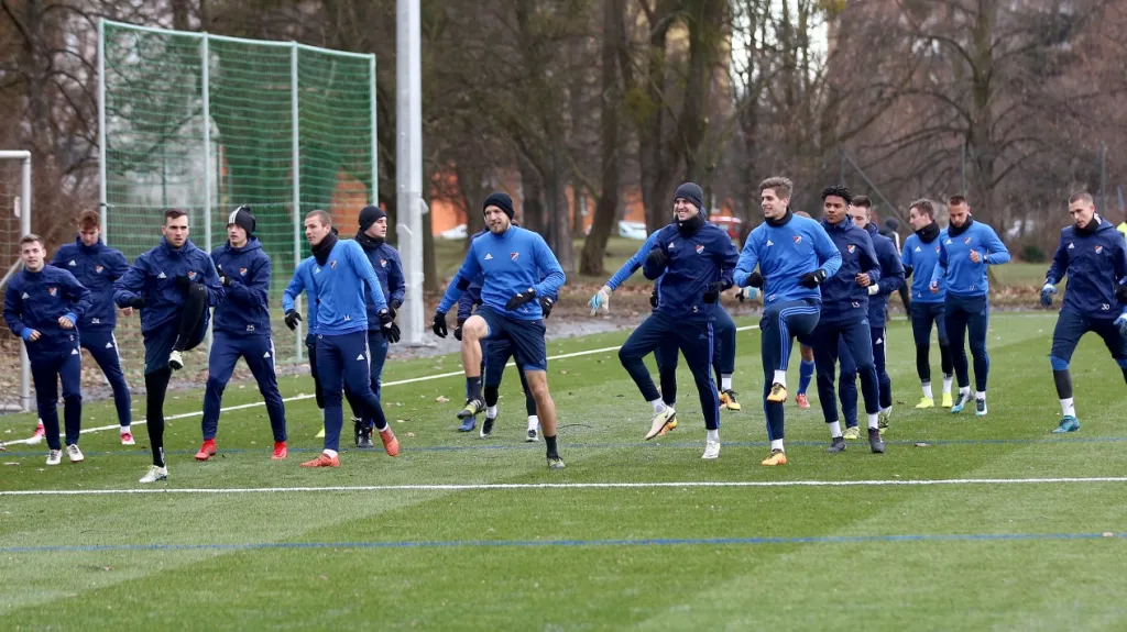 Hráči ostravského Baníku během zimní přípravy