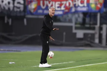 Trenér Plzně Martin Hyský na Stadio Olimpico