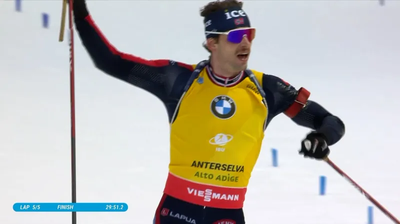 Sestřih stíhačky biatlonistů SP v Anterselvě