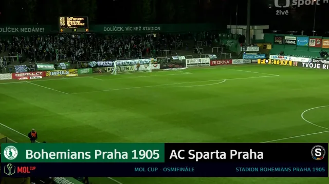 Sestřih osmifinále Bohemians 1905 – Sparta Praha