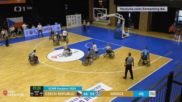 Sestřih utkání parabasketbalistů Česko – Řecko