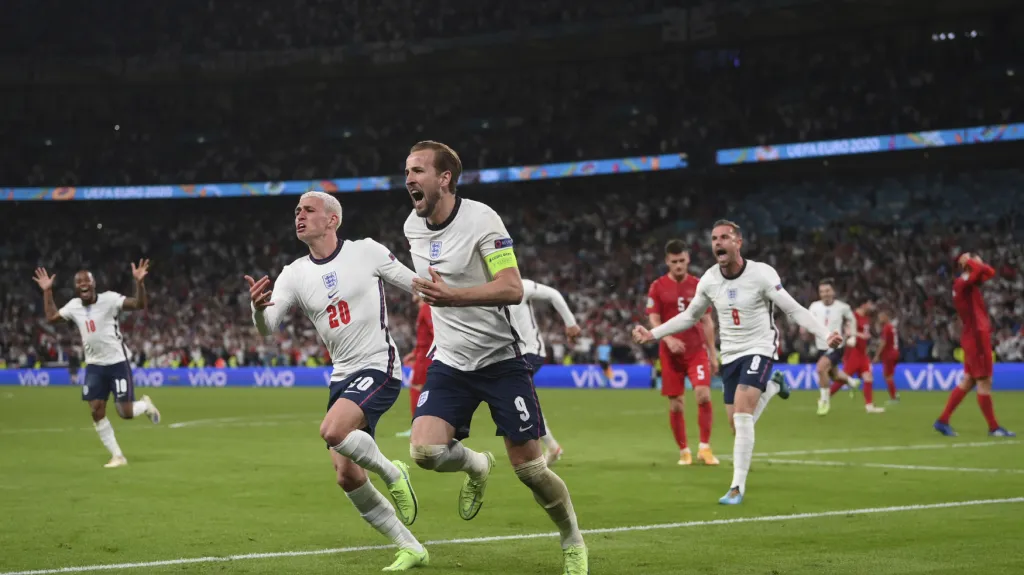 Harry Kane slaví gól v prodloužení
