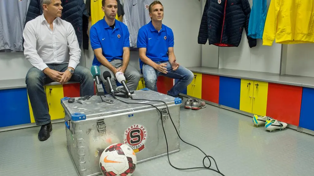 Vítězslav Lavička s Josefem Hušbauerem a Bořkem Dočkalem