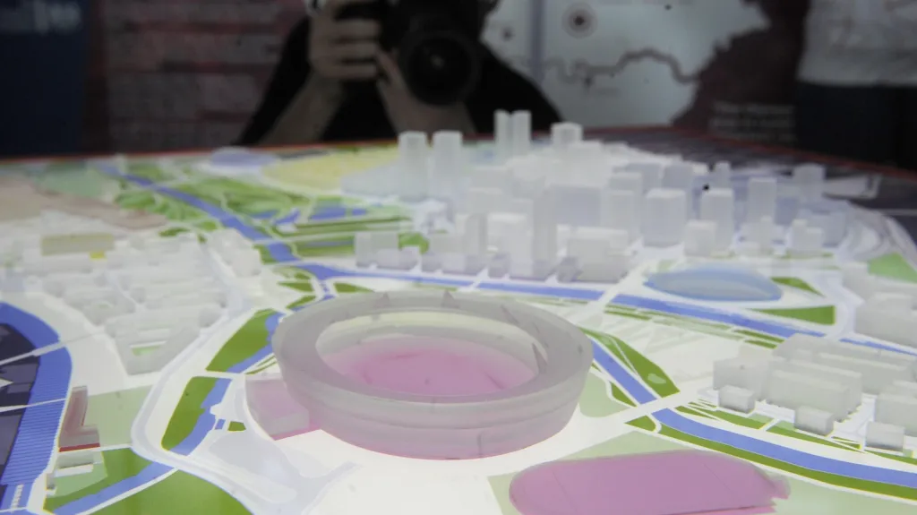 Model Olympijského parku v Londýně