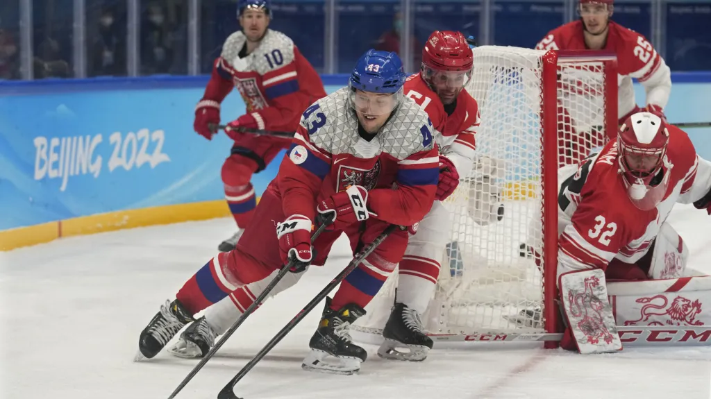 Jan Kovář v zápase proti Dánsku