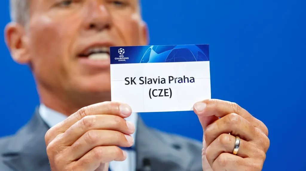 Slavia Praha vytažená během losu předkola Ligy mistrů