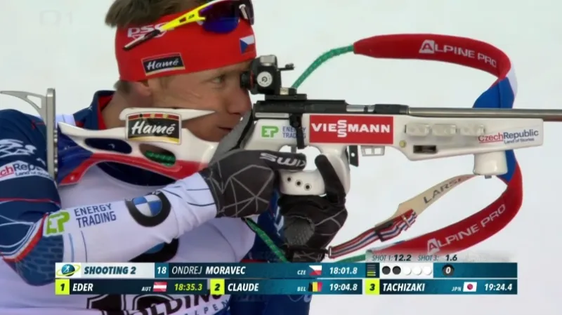 Tři čeští biatlonisté se vešli do desítky. Sestřih vytrvalostního závodu