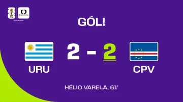 Vyrovnávací gól Kapverd po hrubé chybě uruguayského gólmana Muslery