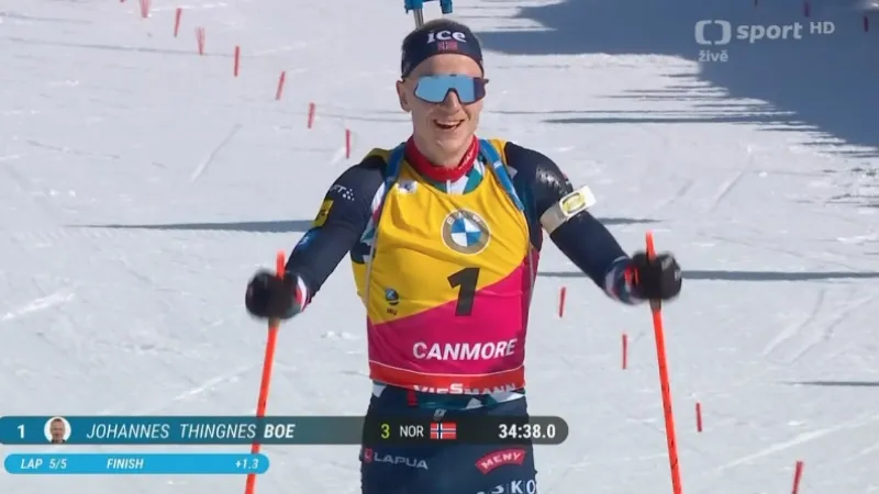 Sestřih stíhačky biatlonistů SP v Canmore