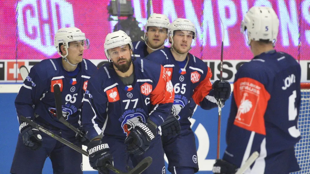 Radost hokejistů Plzně