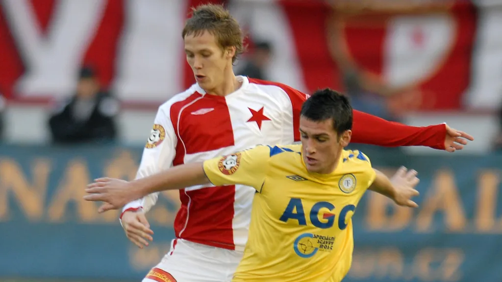 Michal Švec v dresu Slavie