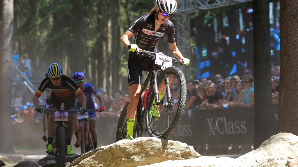 Karla Štěpánová během závodu SP v Novém Městě na Moravě