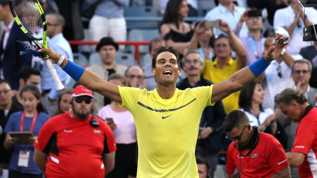 Rafael Nadal se raduje z vítězství