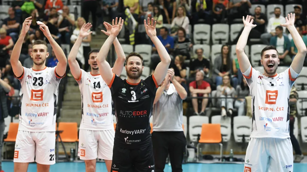 Volejbalisté Karlovarska se radují z vyrovnání finálové série