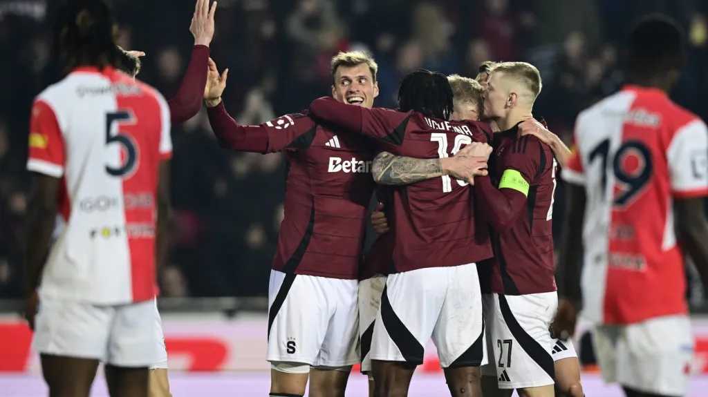 Radost fotbalistů Sparty v derby se Slavií