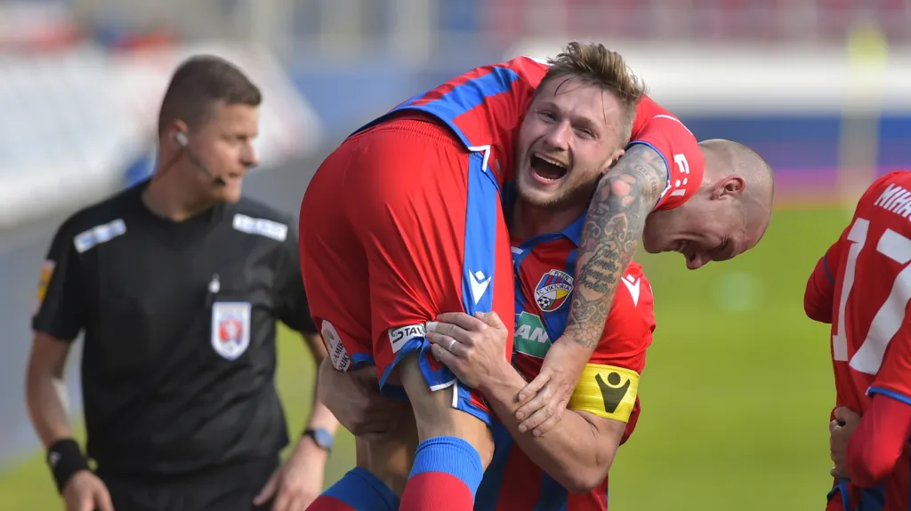 Radost hráčů Plzně