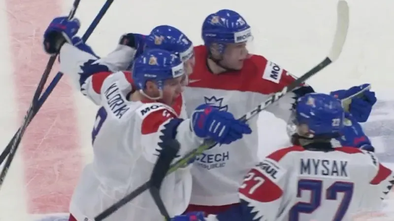 Gól v utkání Kanada – Česko: Zábranský – 4:2 (32. min.)