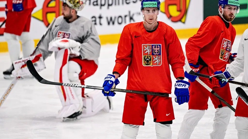 Martin Nečas na českém tréninku vedle Filipa Zadiny