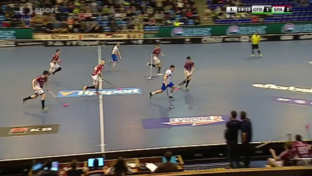 Florbalisté Sparty vyhráli nad Otrokovicemi 7:6 v prodl.