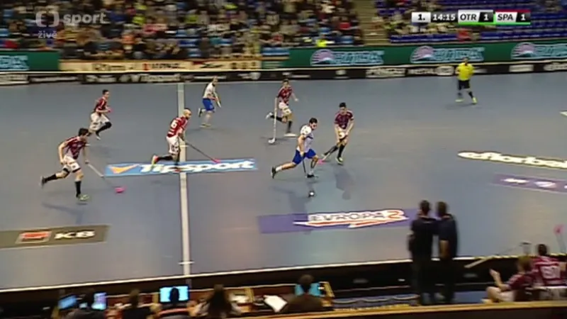 Florbalisté Sparty vyhráli nad Otrokovicemi 7:6 v prodl.