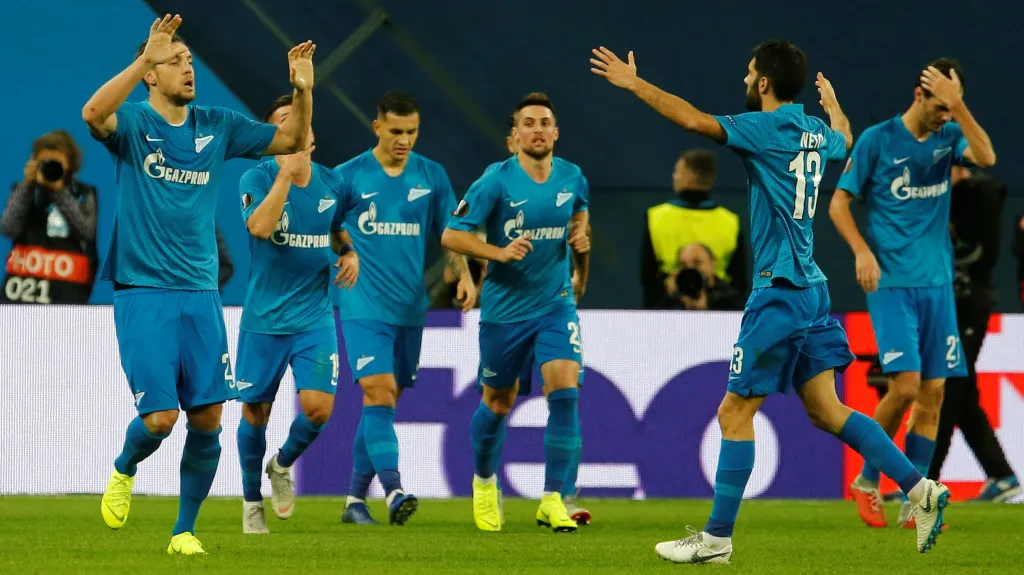 Radost fotbalistů Zenitu Petrohrad