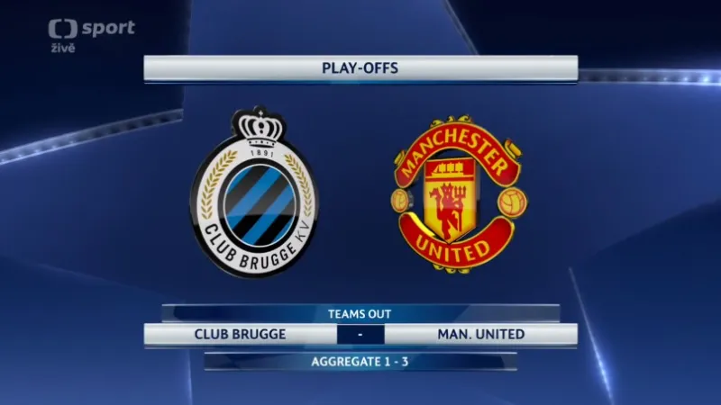 Sestřih utkání Club Bruggy - Manchester United
