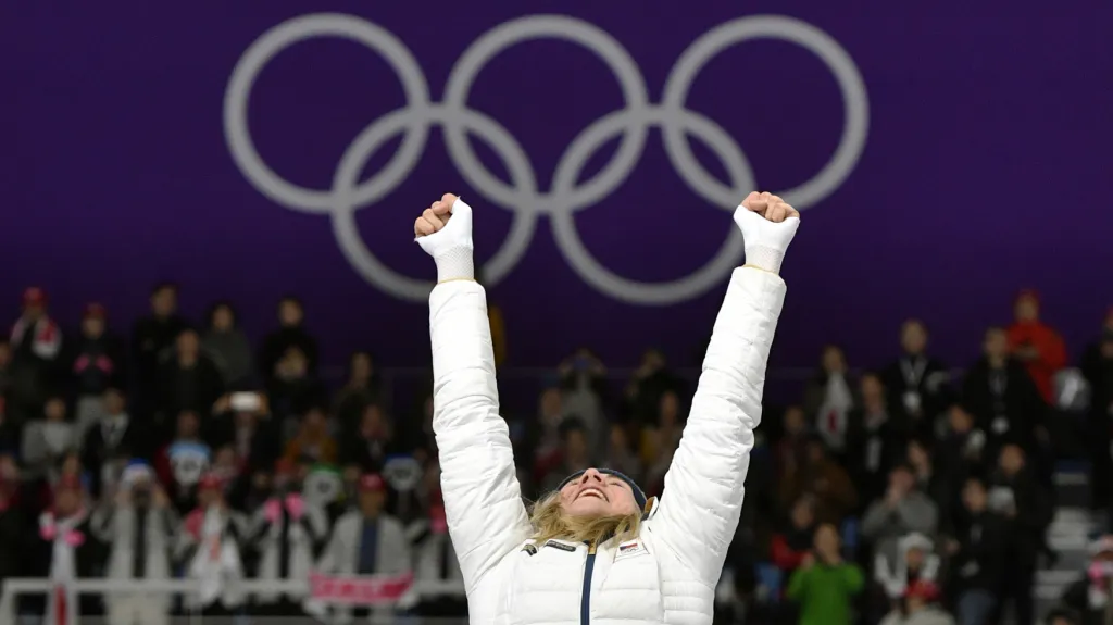 Radost Karolíny Erbanové po zisku bronzové medaile