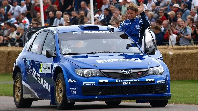 Petter Solberg se svým Subaru