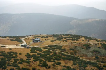 Zlaté návrší z leteckého pohledu