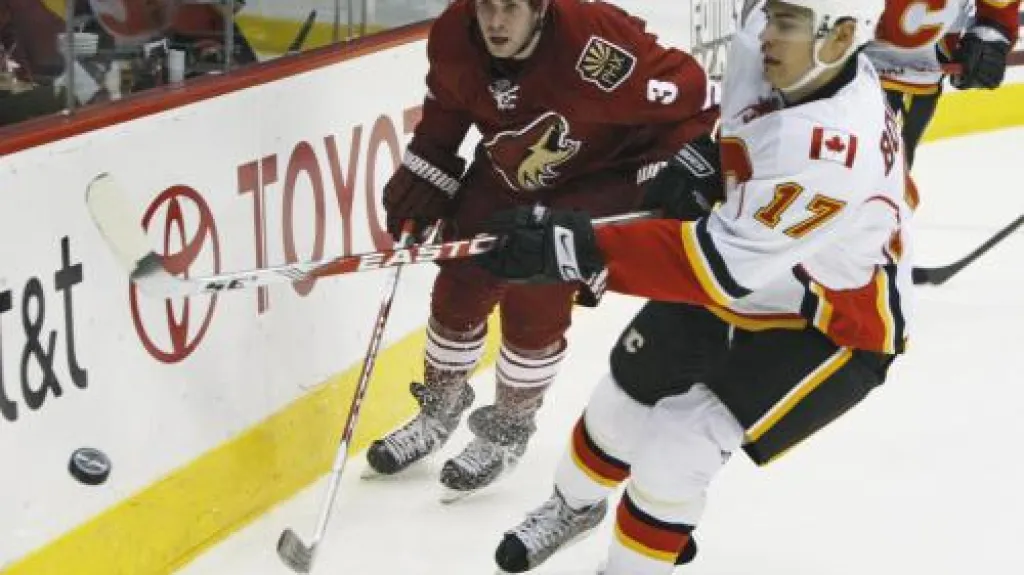 Zápas mezi Phoenixem a Calgary Flames