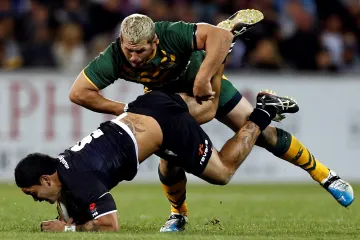 Utkání rugby league mezi Novým Zélandem a Austrálií