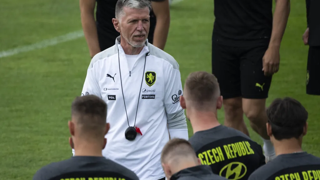 Jaroslav Šilhavý na tréninku české reprezentace