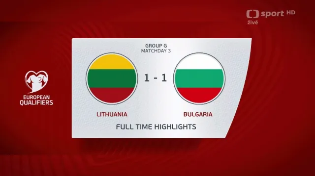 Sestřih utkání Litva – Bulharsko