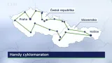 Handy cyklomaraton obkrouží Československo