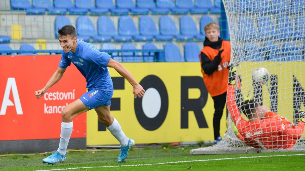 Liberec - Zlín, Petar Musa se raduje po gólu