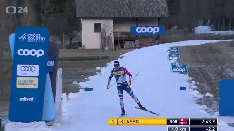 Klaebo odolal tlaku Usťugova a vyhrál Tour de Ski