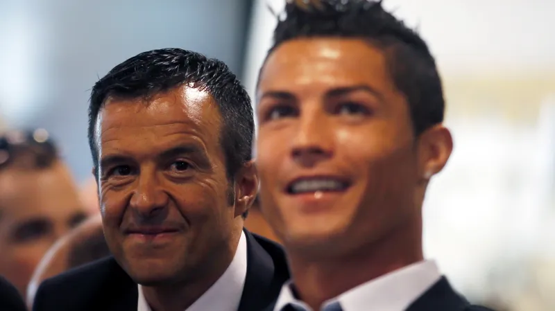 Jorge Mendes (vlevo) a Cristiano Ronaldo