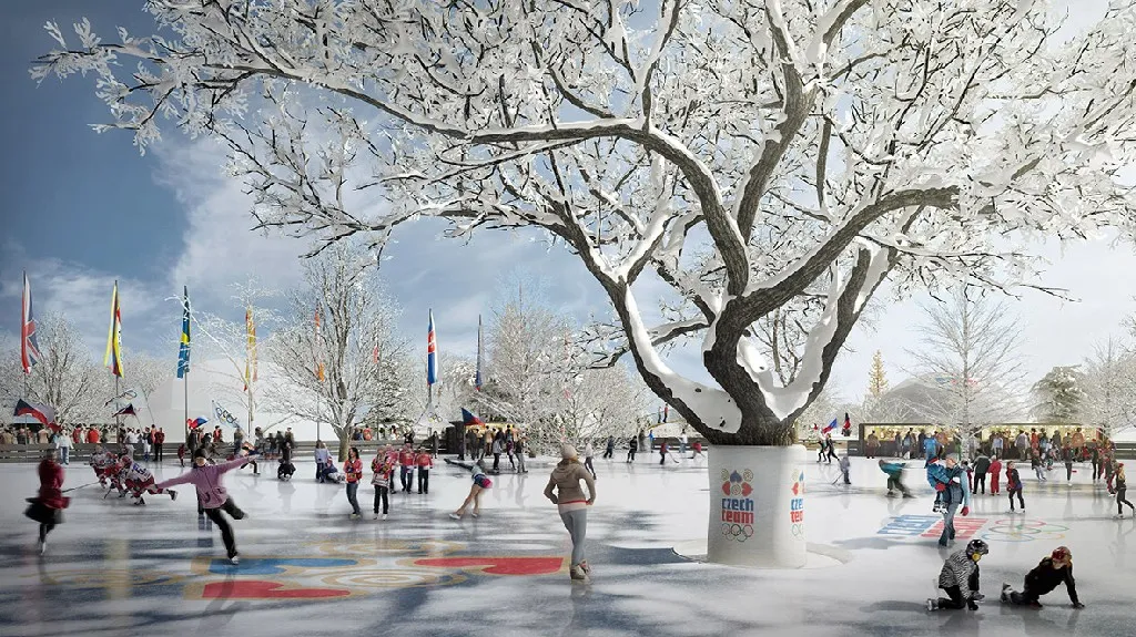 Vizualizace Olympijského parku Letná 2014