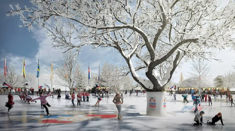 Vizualizace Olympijského parku Letná 2014