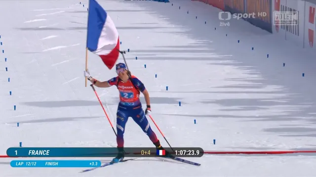 Sestřih štafety biatlonistek MS v Lenzerheide