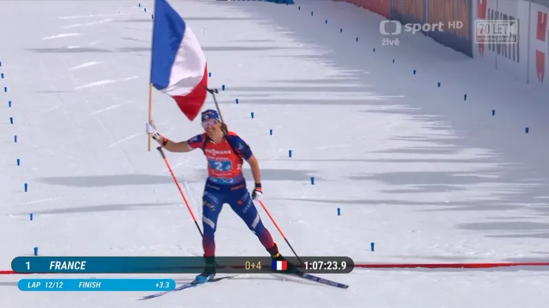 Sestřih štafety biatlonistek MS v Lenzerheide