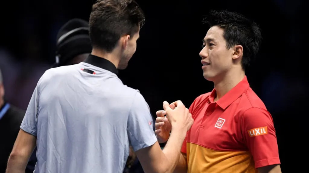 Kei Nišikori a Dominic Thiem