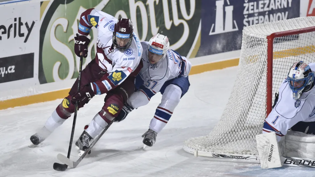 Michal Čajkovský v zápase proti Brnu