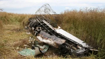 Vrak letadla, které havarovalo v Brně-Medlánkách