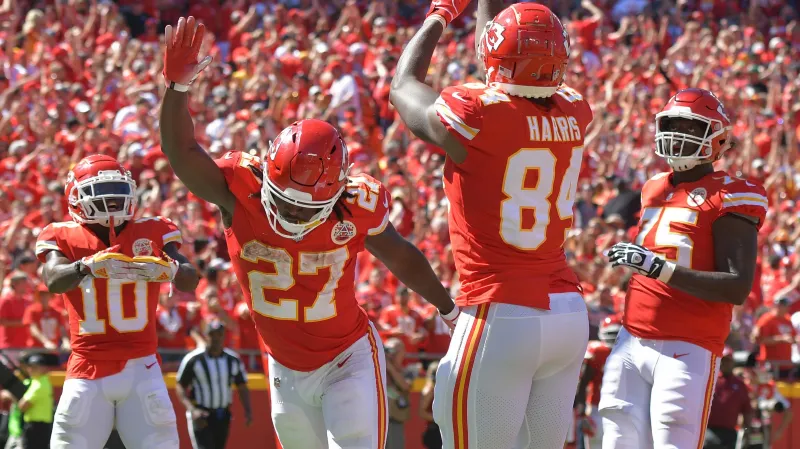 Radost hráčů Kansas City Chiefs