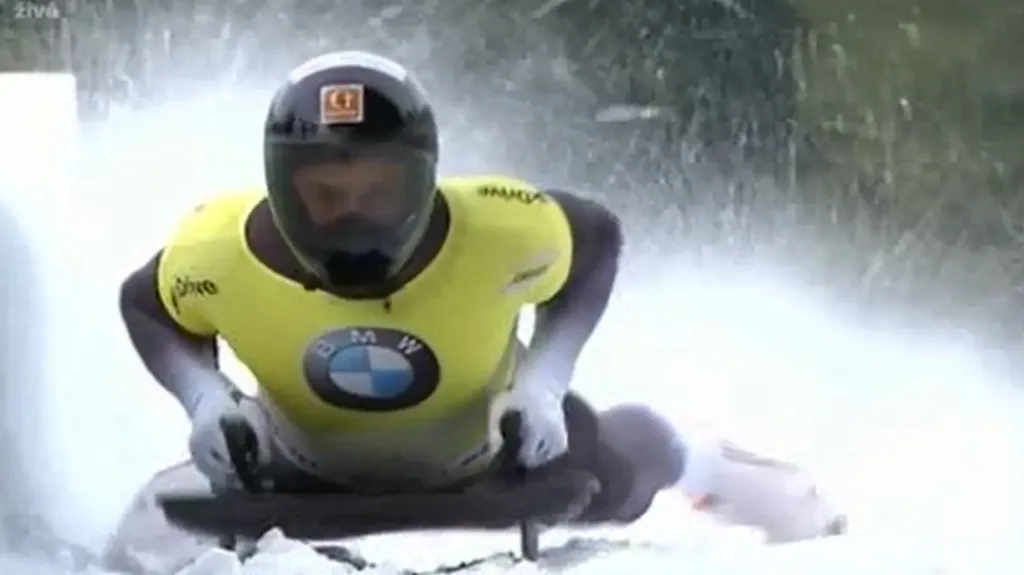 Závod ve skeletonu v kanadském Whistleru