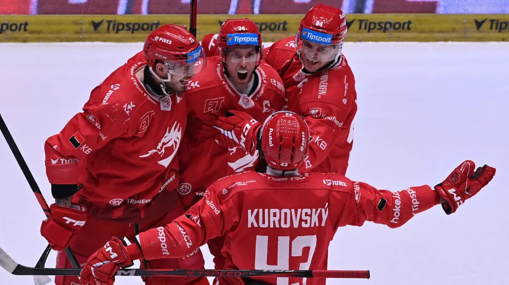Radost hokejistů Třince
