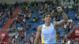 Duplantisův úspěšný pokus 612 cm na Zlaté tretře 2023